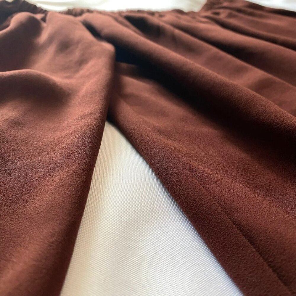 ARITZIA WILFRED DUREE OFF THE SHOULDER SHIFT DRESS IN BURGUNDY BROWN WINE - S - Picture 6 of 9
